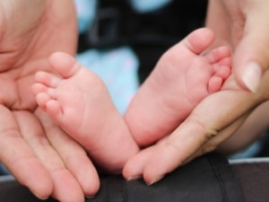 Mother holds babys feet photo 136147